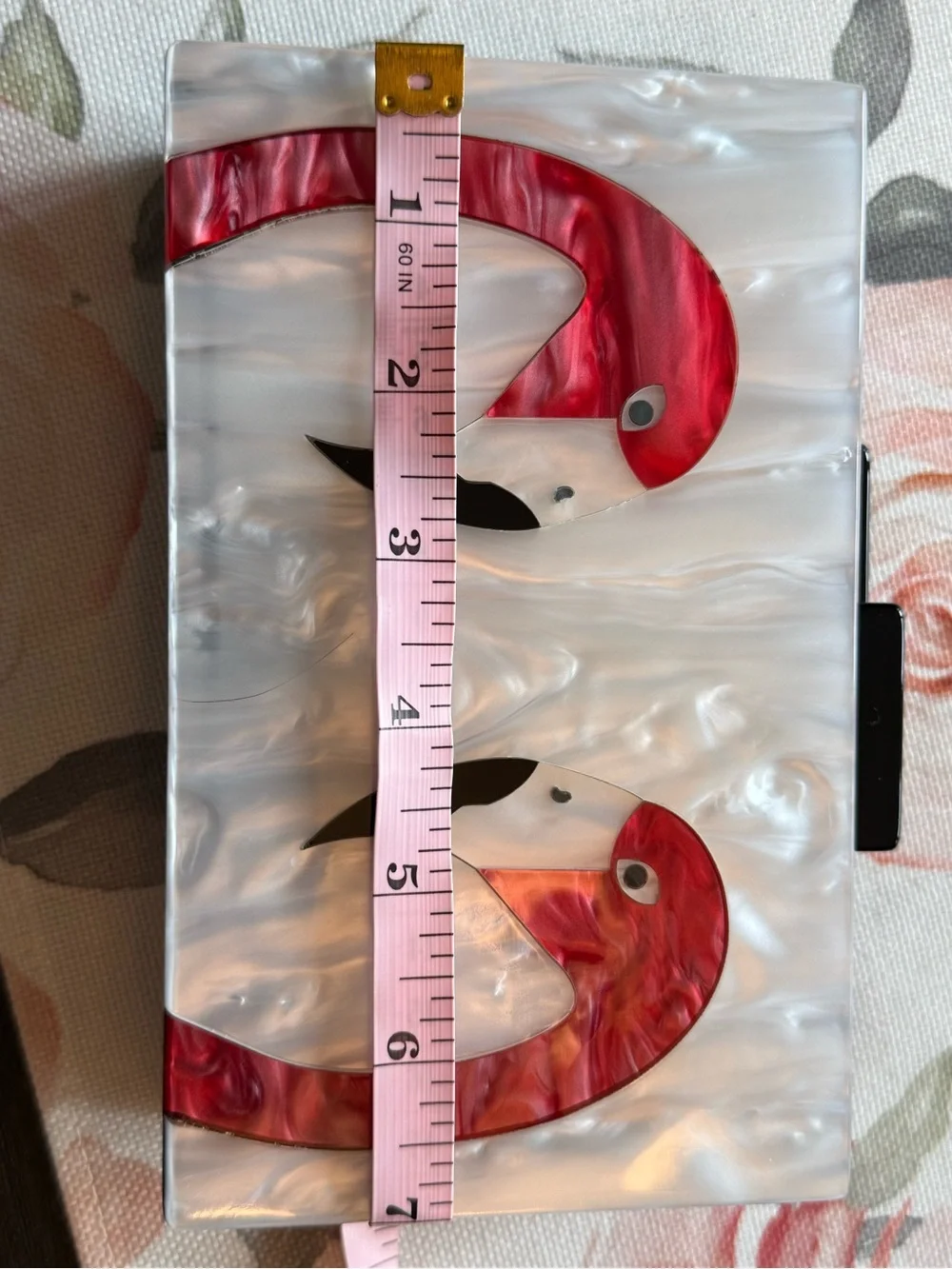 Flamingo Acrylic Convertible clutch, NIB, Adorable